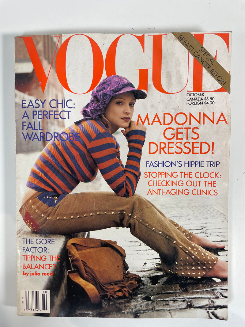 Vintage Vogue Magazine Madonna Cover October 1992