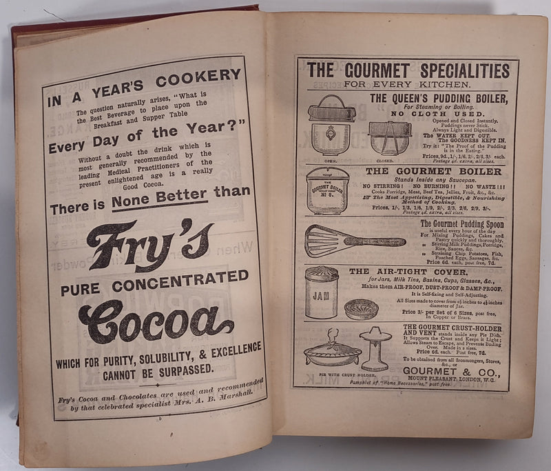 Mme Beeton's, Tout sur la cuisine, édition, 1900, antiquité