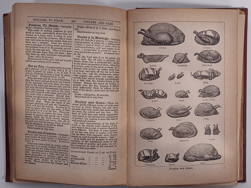 Mme Beeton's, Tout sur la cuisine, édition, 1900, antiquité