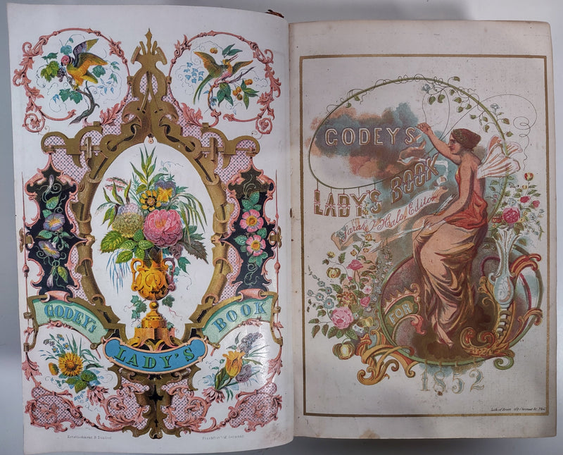 The Lady's Book, Godeys, 1852 , Fashion & Ilustrations.