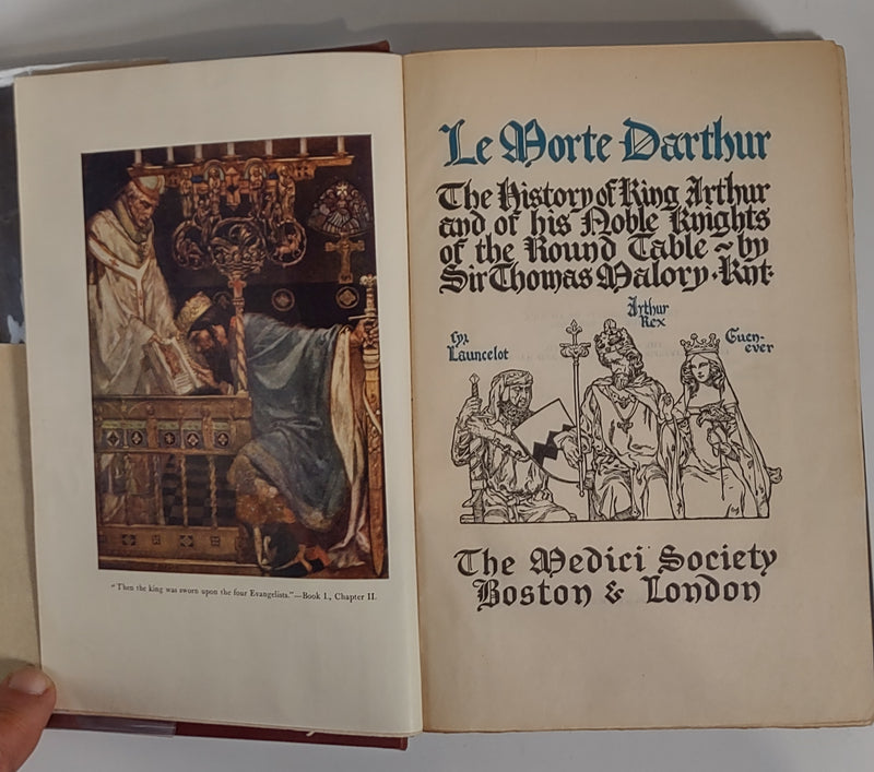 1927 Rare First One Volume Edition, Le Morte Darthur, History of King Arthur