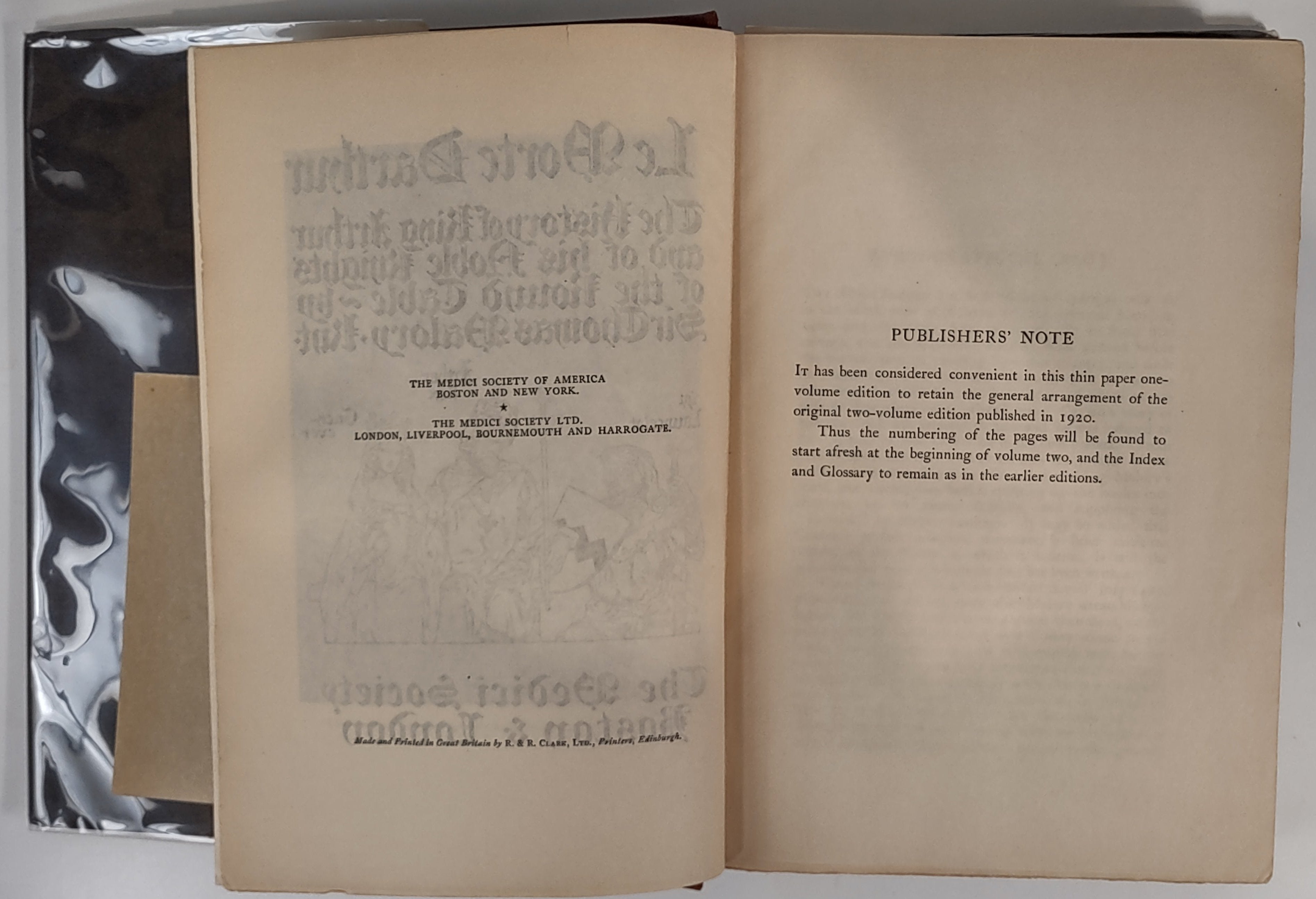 1927 Rare First One Volume Edition, Le Morte Darthur, History of King Arthur