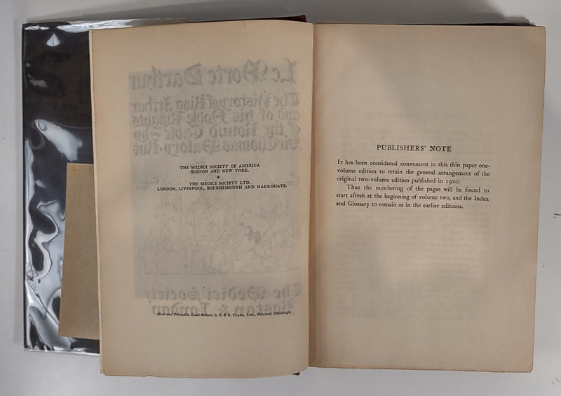 1927 Rare First One Volume Edition, Le Morte Darthur, History of King Arthur