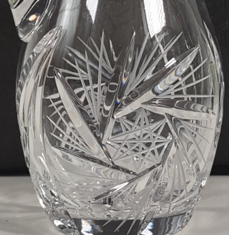 J Hoare Eleanor American Cut Crystal Pinwheel Pitcher