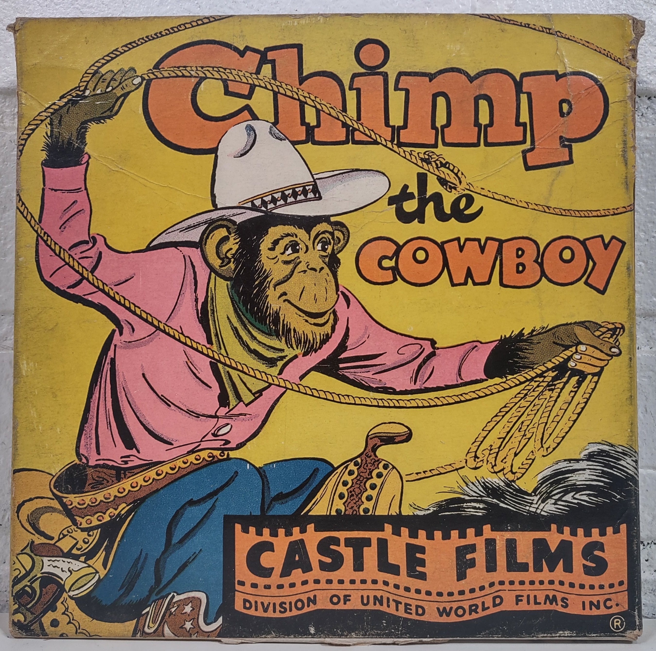Vintage 16 MM Castle Films, Chimp the Cowboy, Headline Edition 621