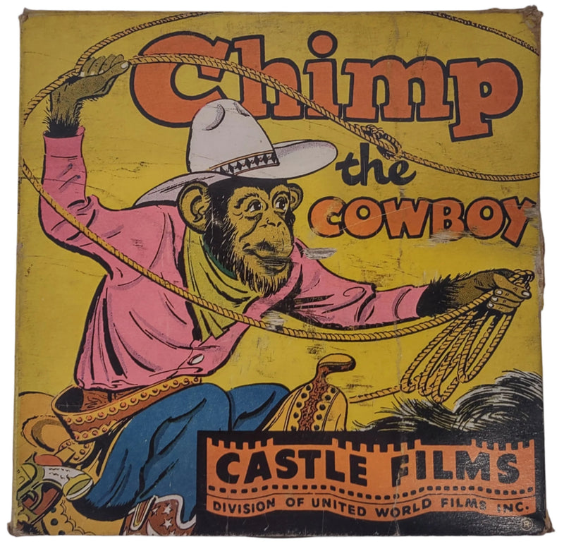 Vintage 16 MM Castle Films, Chimp the Cowboy, Headline Edition 621