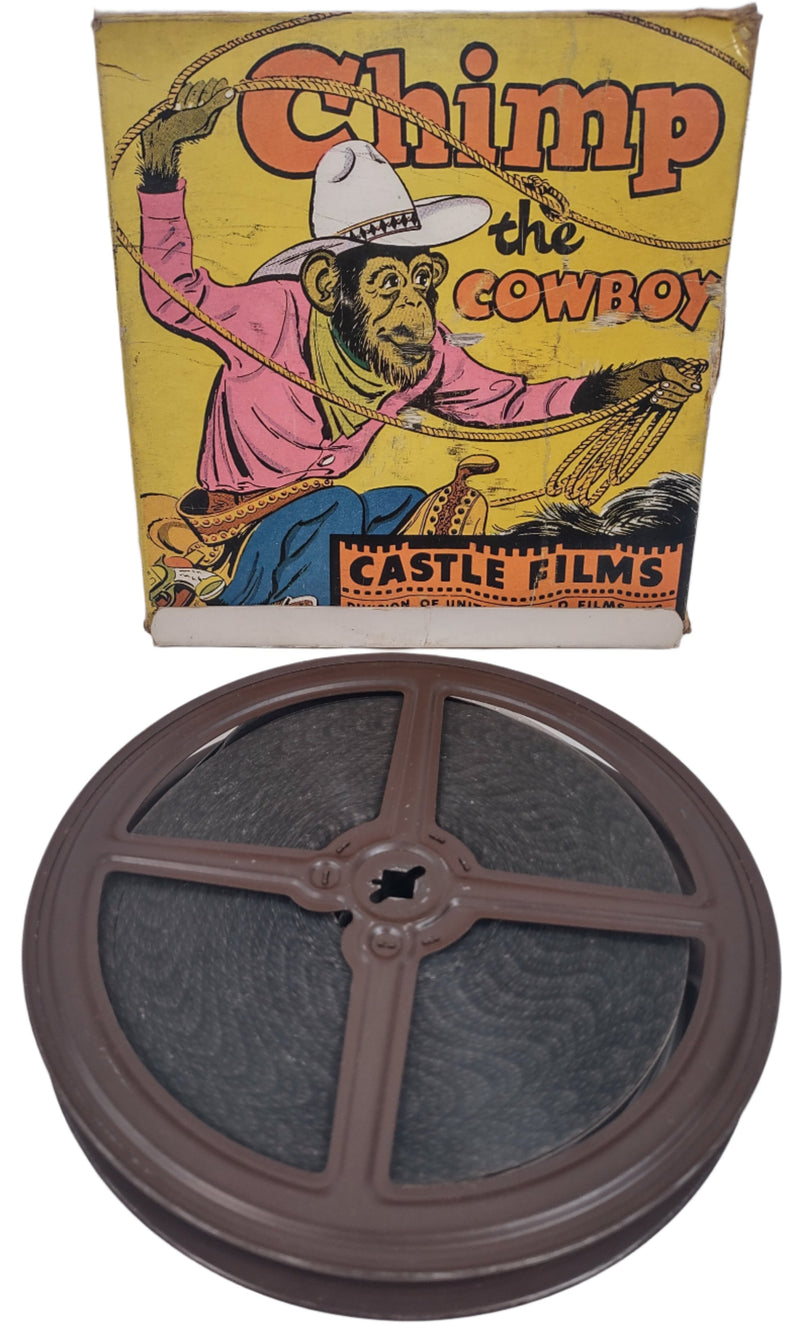 Vintage 16 MM Castle Films, Chimp the Cowboy, Headline Edition 621