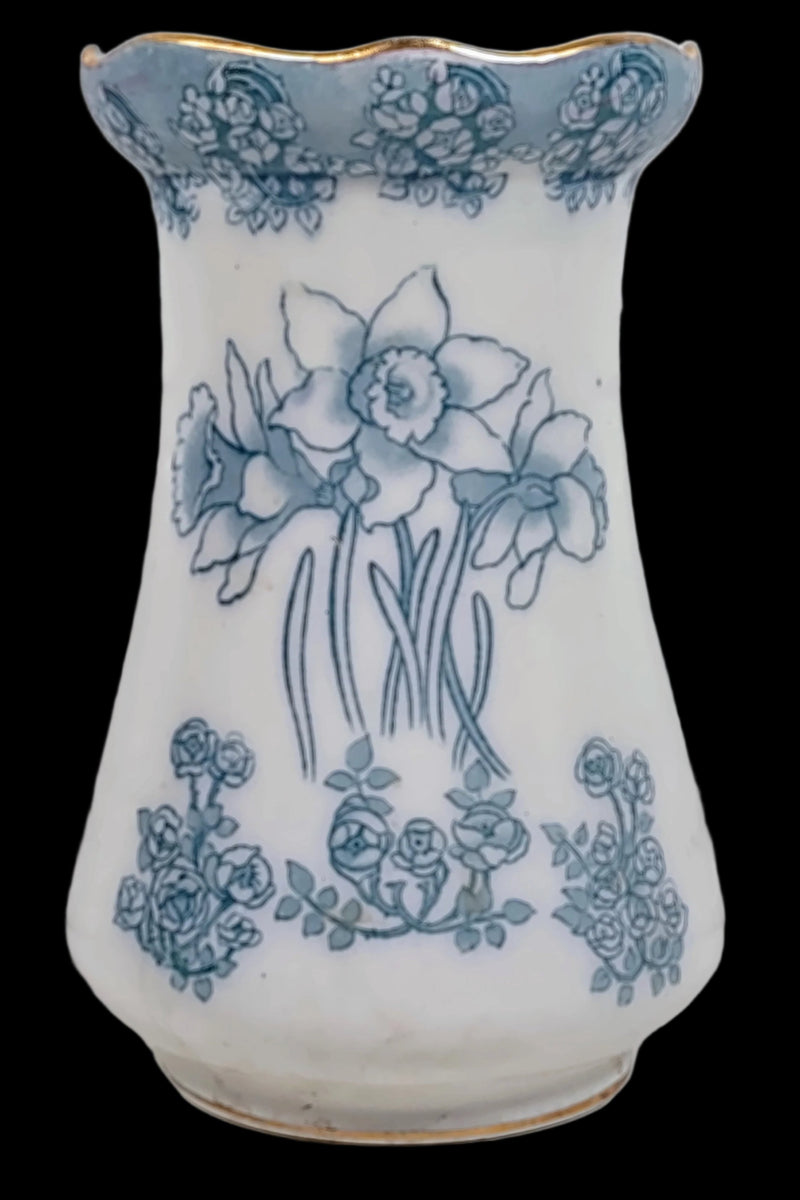 Vase à motif printanier, Furnivals Ltd, Angleterre, 15,2 cm de hauteur