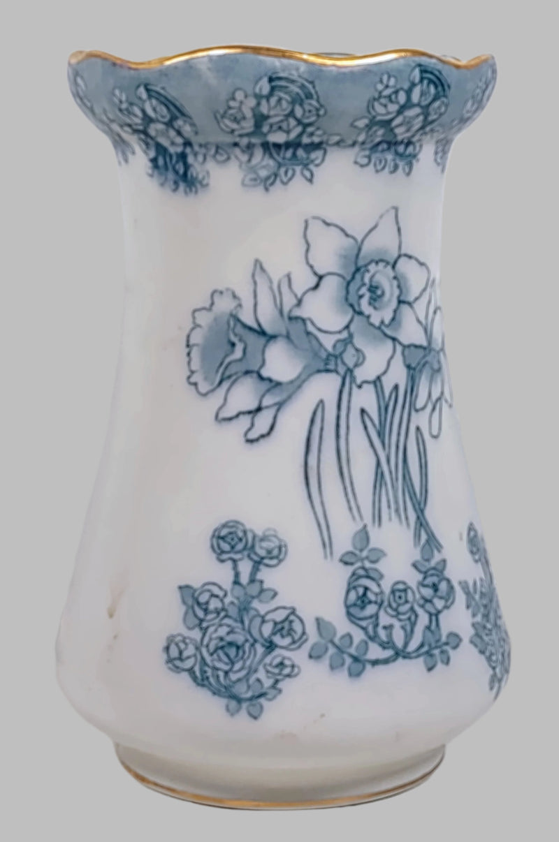 Vase à motif printanier, Furnivals Ltd, Angleterre, 15,2 cm de hauteur