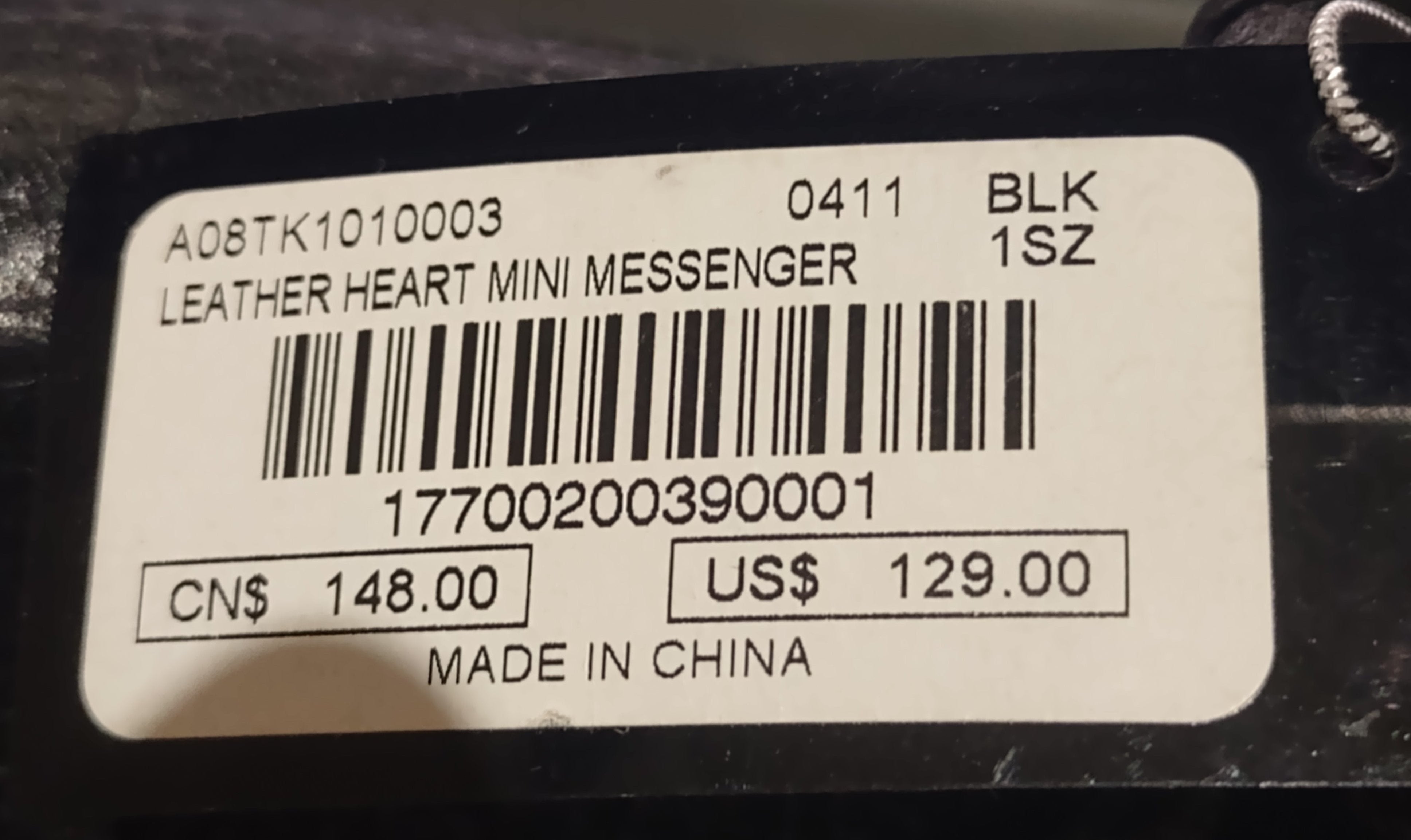 Bebe Purse , with Heart - Mini Messenger