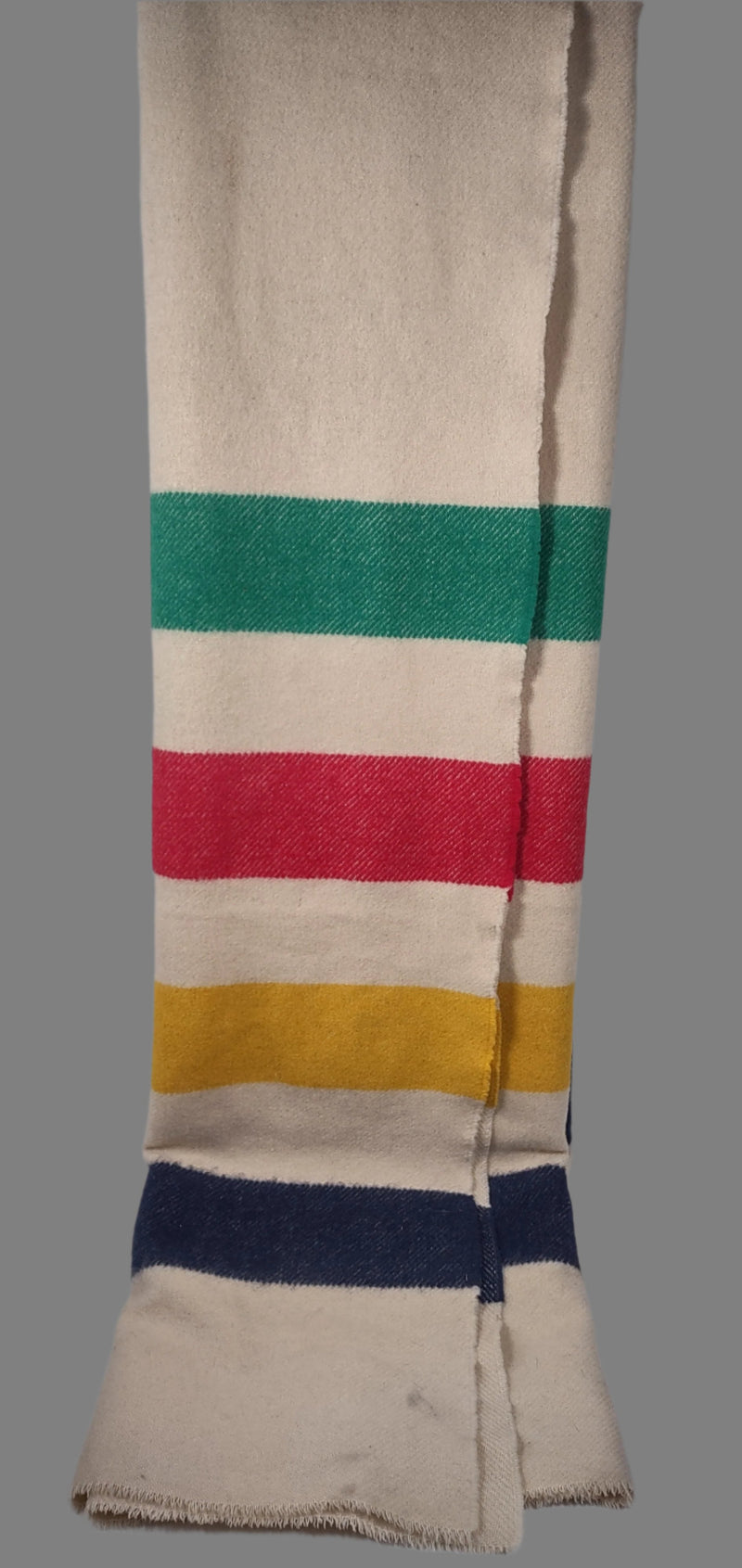 Original Vintage Queen Size Hudson Bay “point” Wool Blanket