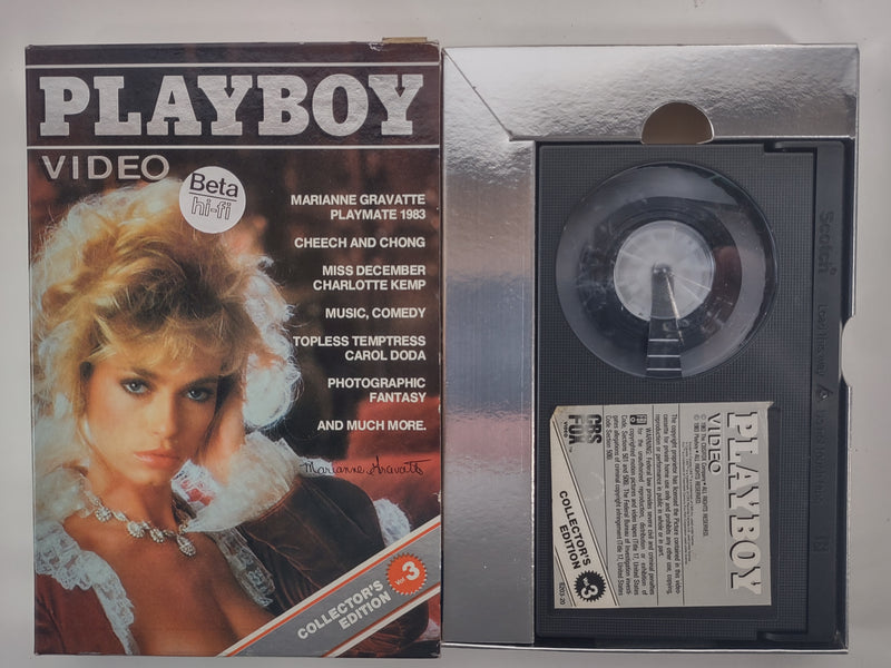 3 cassettes vidéo BETA, Playboy Video, Vol 1, 3, 4 Édition Collector. 1982 CBS FOX Video