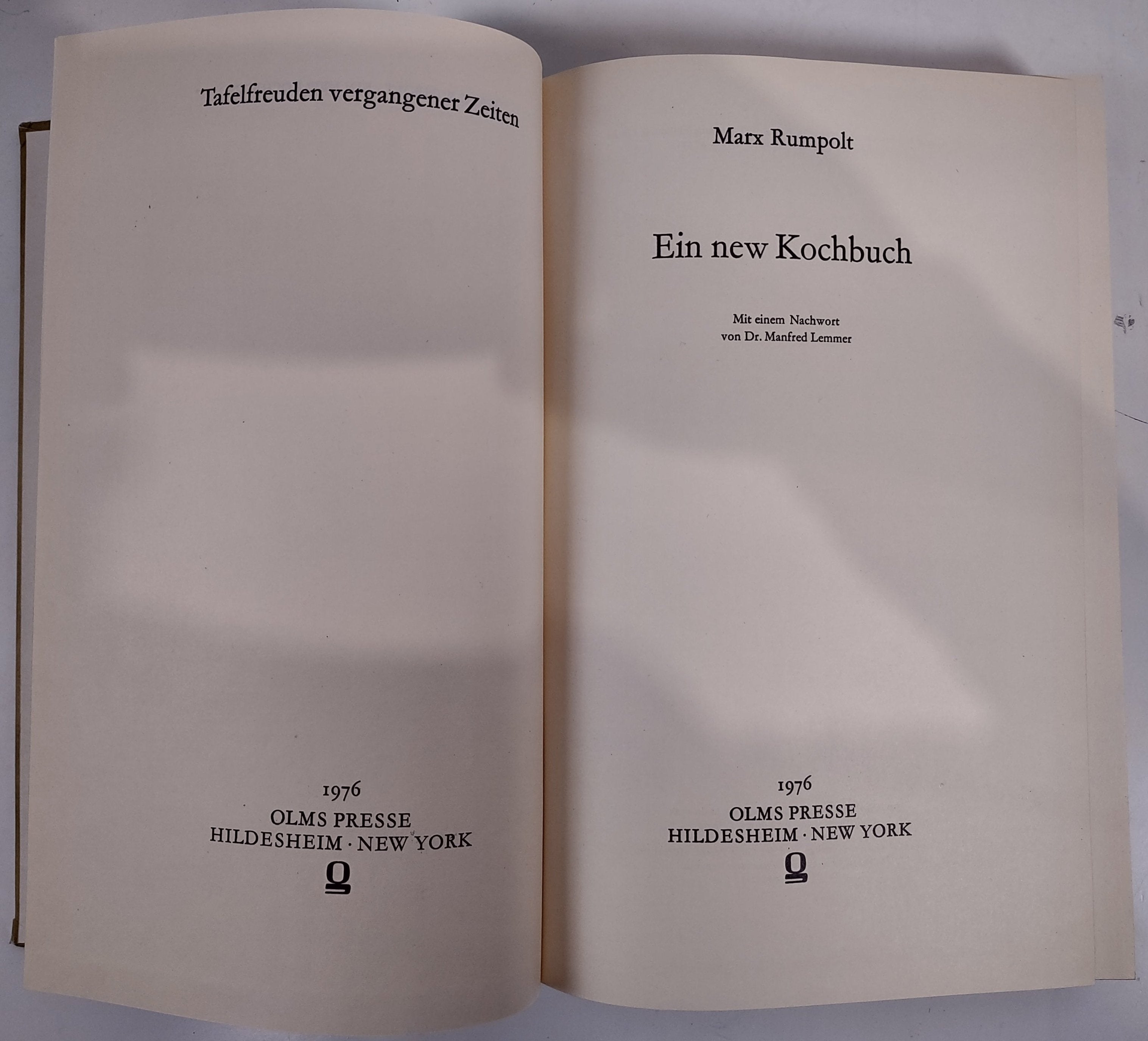 1976 Olms Facsimile – Rumpolt’s Ein new Kochbuch (1581 Culinary Manual)