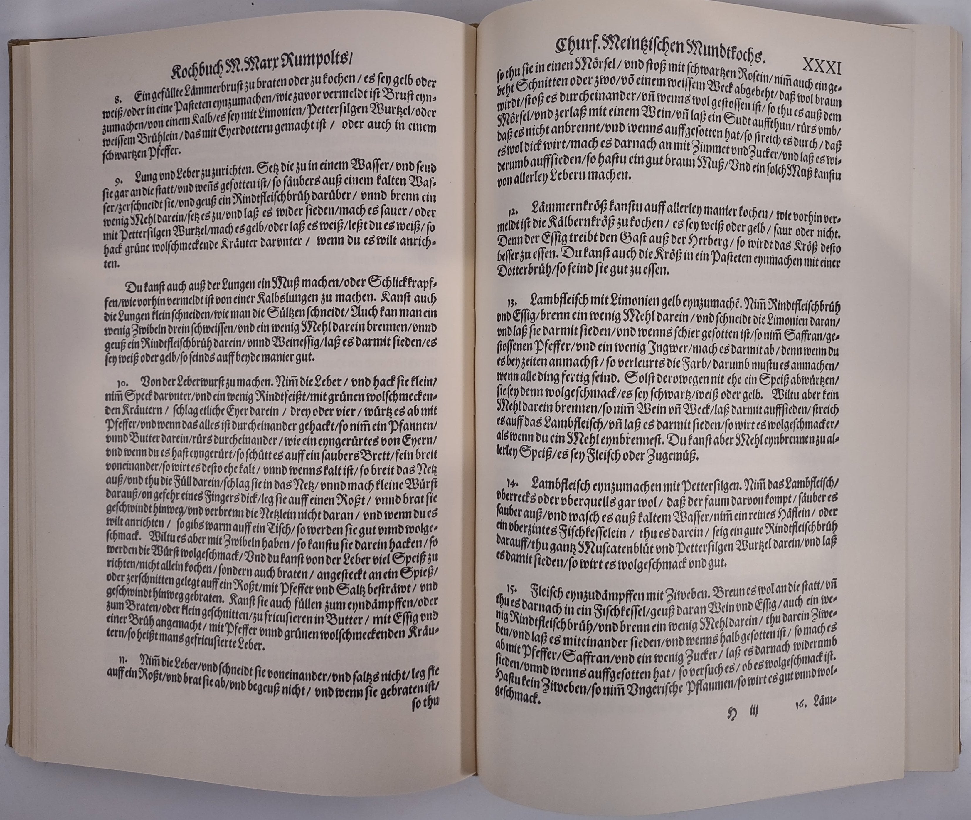 1976 Olms Facsimile – Rumpolt’s Ein new Kochbuch (1581 Culinary Manual)