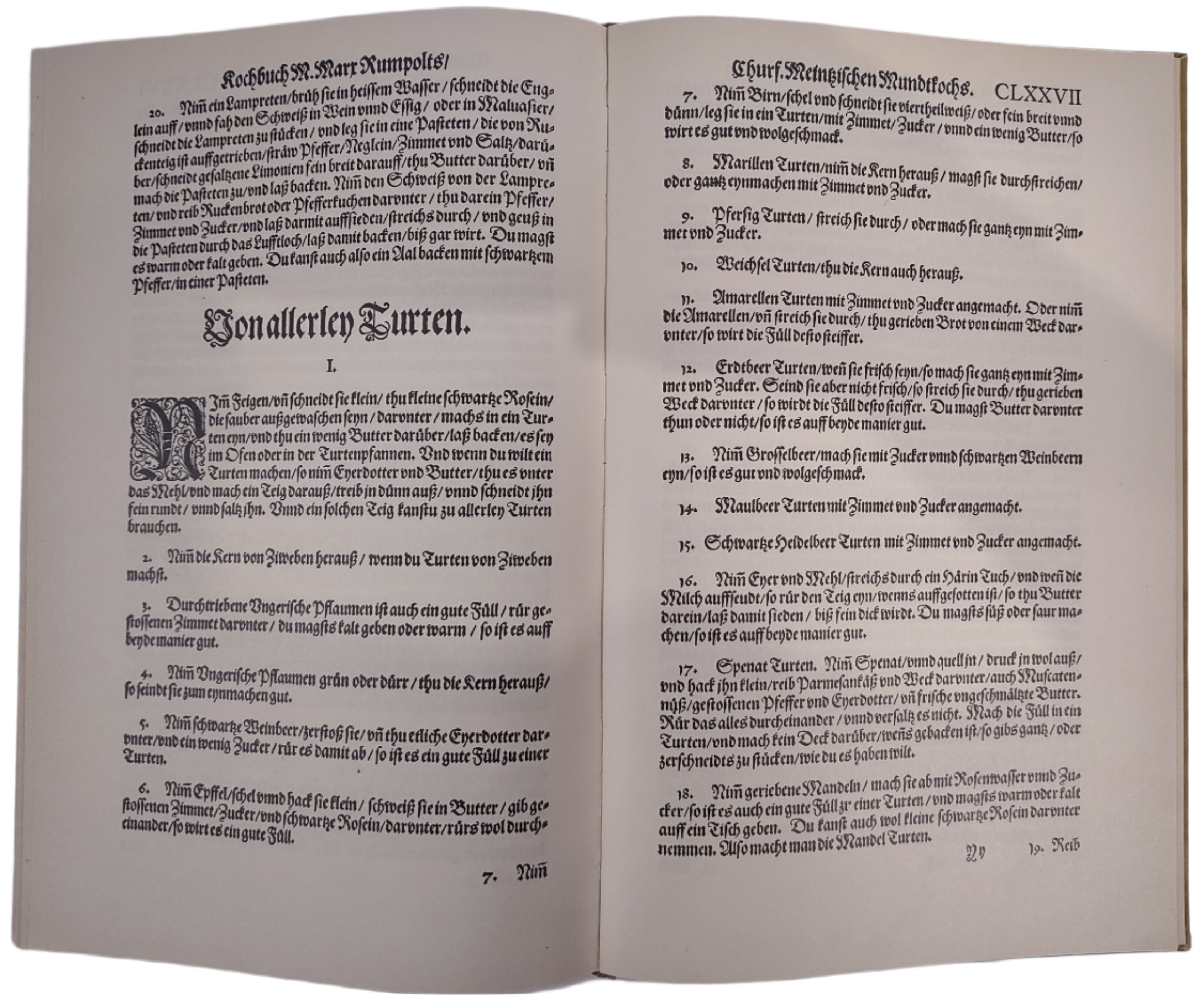 1976 Olms Facsimile – Rumpolt’s Ein new Kochbuch (1581 Culinary Manual)