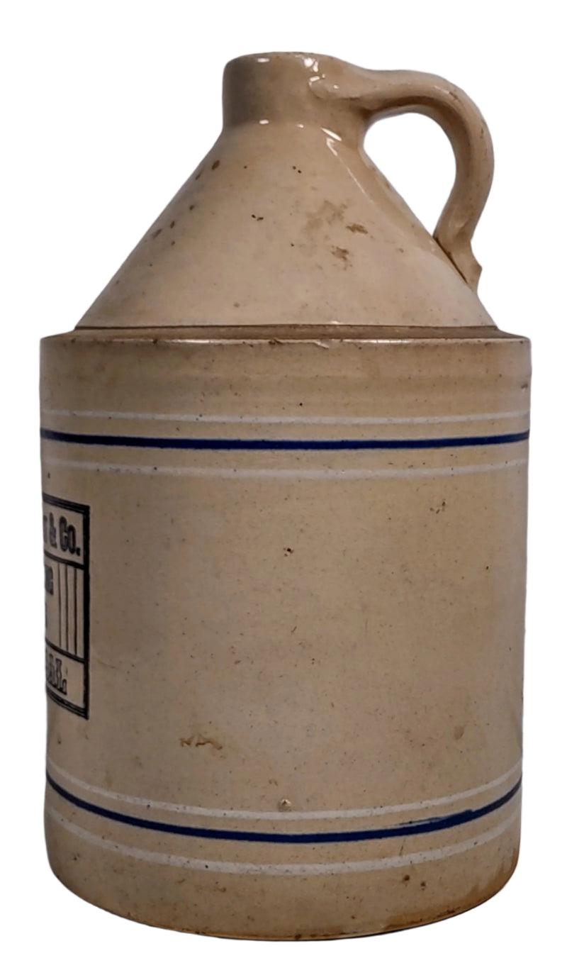 Antique Stoneware Jug Crock, Charles E. Frosst & Co. Chemists, Montreal