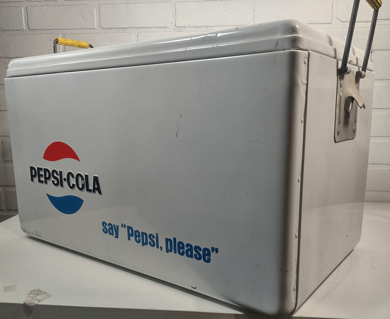 Vintage Metal Cooler,. Pepsi Cola - Say Pepsi Please