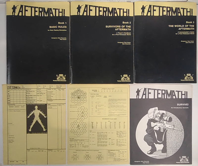 AFTERMATH! Jeu de rôle dans un monde post-Holocauste RPG Phoenix Games 1980