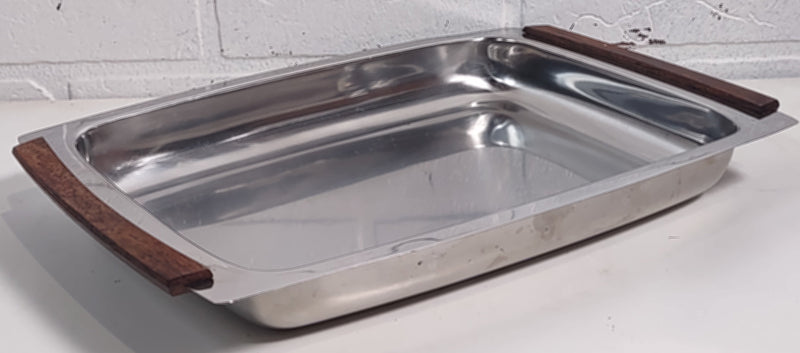 Vintage DFK, Lundtofe Stainless Steel Serving Tray, Denmark 1960s.  No.2957