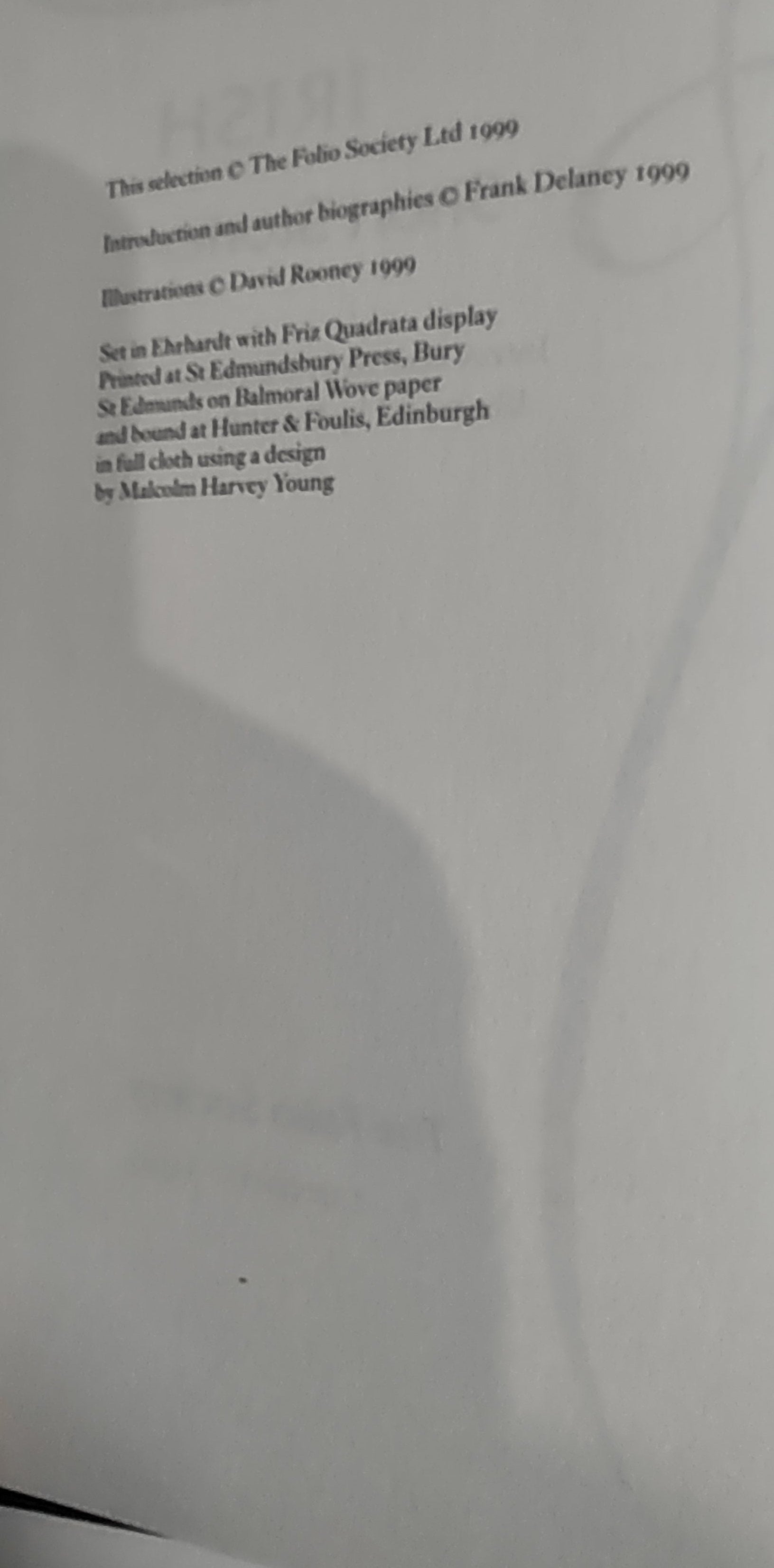 Nouvelles classiques irlandaises, Folio Society 1999