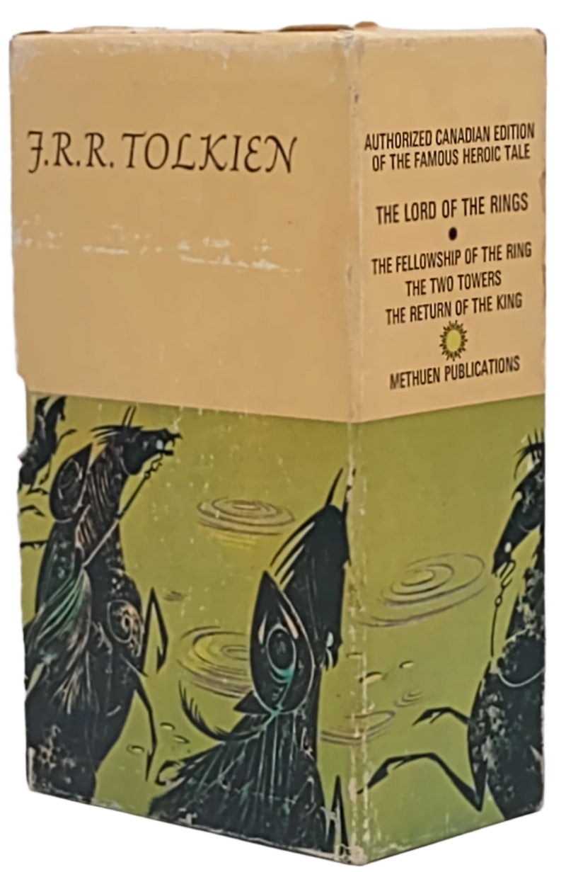 JRR Tolkien Lord of the Rings Trilogy Box Set. Methuen Publications, Canadian Publication 1975