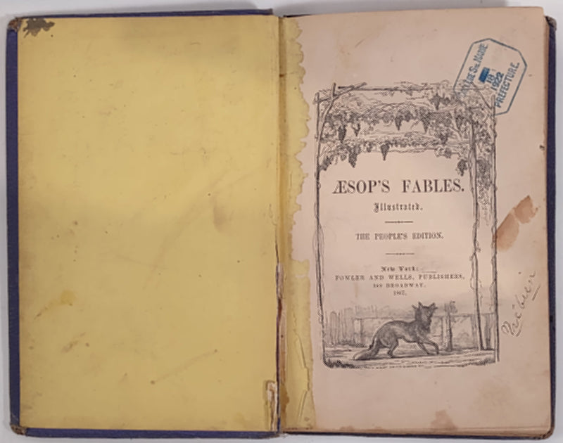 Livre ancien, Fables, contes de fées et fantaisies d'Ésope illustrés, 1867