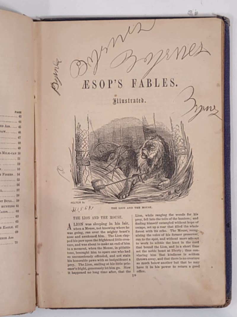 Livre ancien, Fables, contes de fées et fantaisies d'Ésope illustrés, 1867