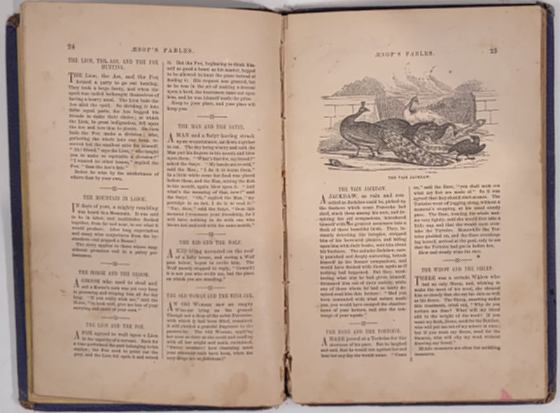 Livre ancien, Fables, contes de fées et fantaisies d'Ésope illustrés, 1867