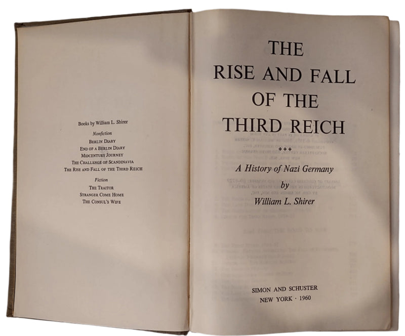 The Rise & Fall of the Third Reich, Hardcover, 1960, Simon & Schuster, New York