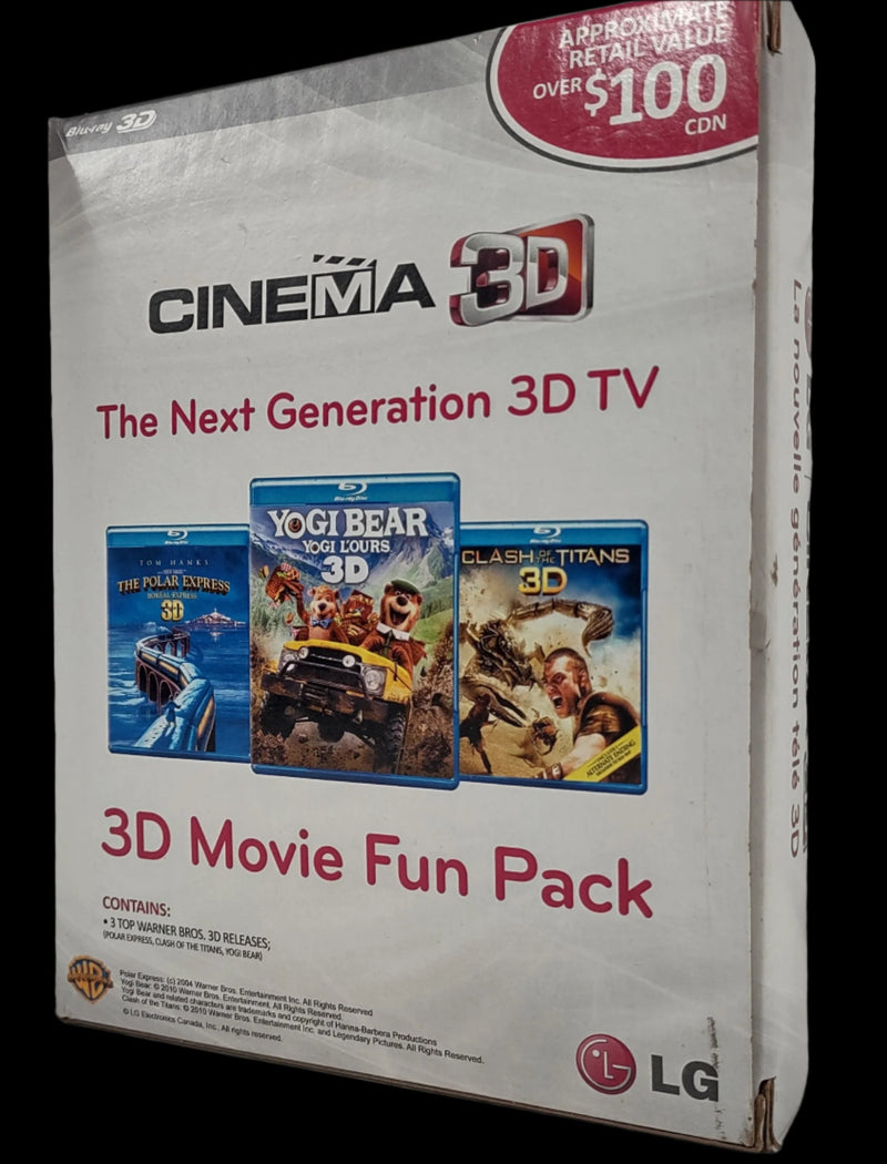 Pack cinéma 3D amusant de LG - Yogi Bear, Le Choc des Titans, Polar Express