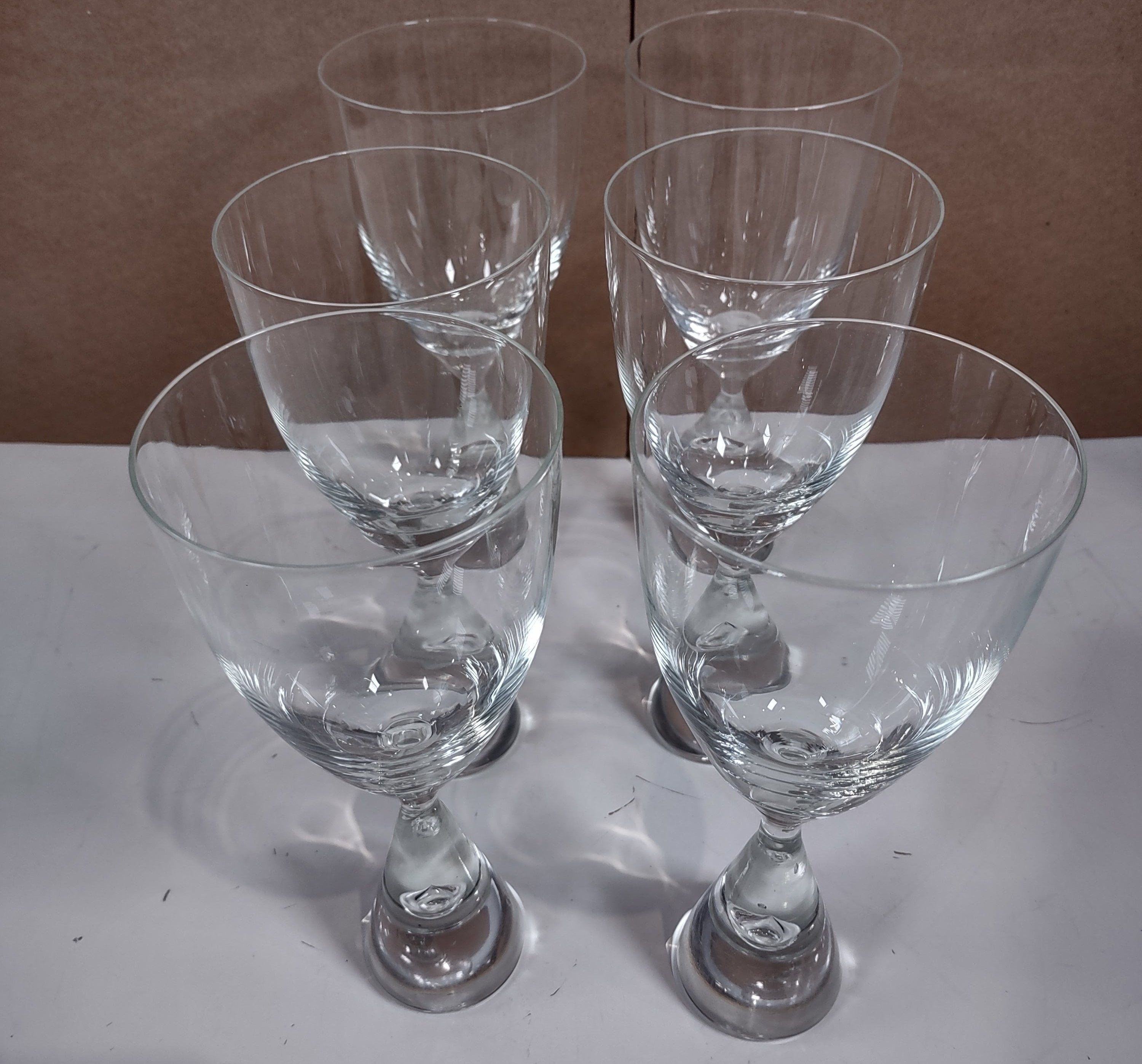 Set of 6  Princess Pokal, Wine, Kastrup Holmegaard, Denmark, Hand Made Glass W/ Box