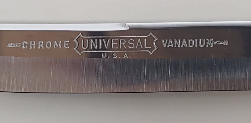 Ensemble de 5 couteaux à steak, années 1950, Universal Vanadium Chrome, USA W/BOX