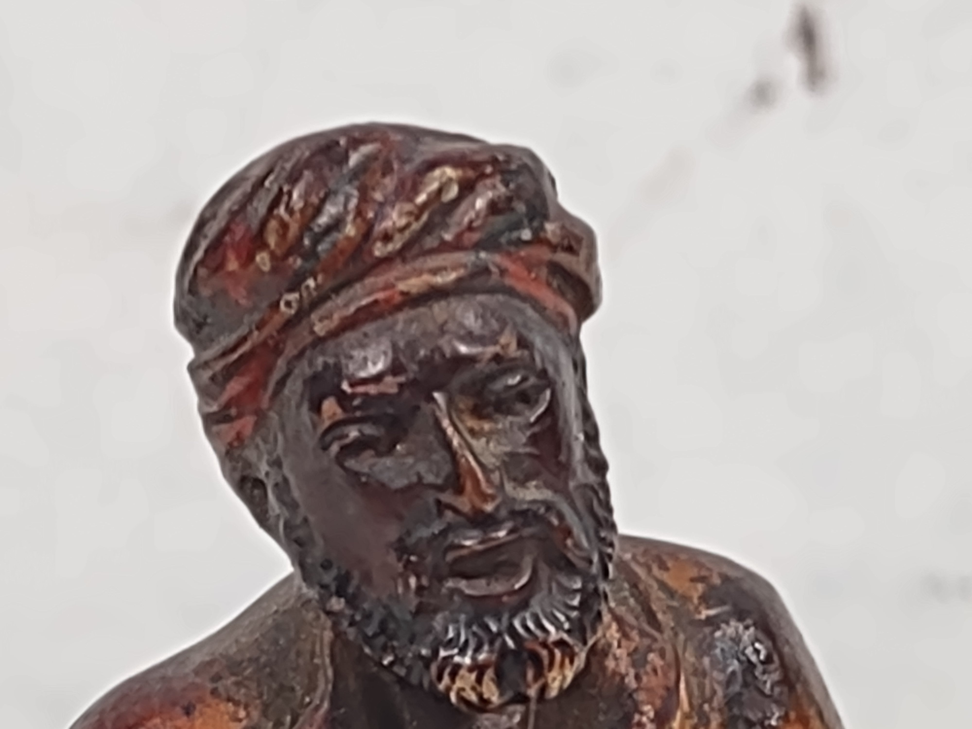 Orientalist Vienna Bronze Figurine – “The Rug Seller” (c.19th Century, Austria)