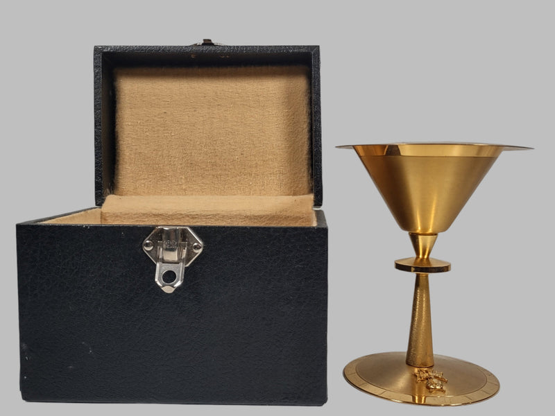 Religious Chalice, Chevalier de Colombe 4th Degree , All Gold Plated. W/Box