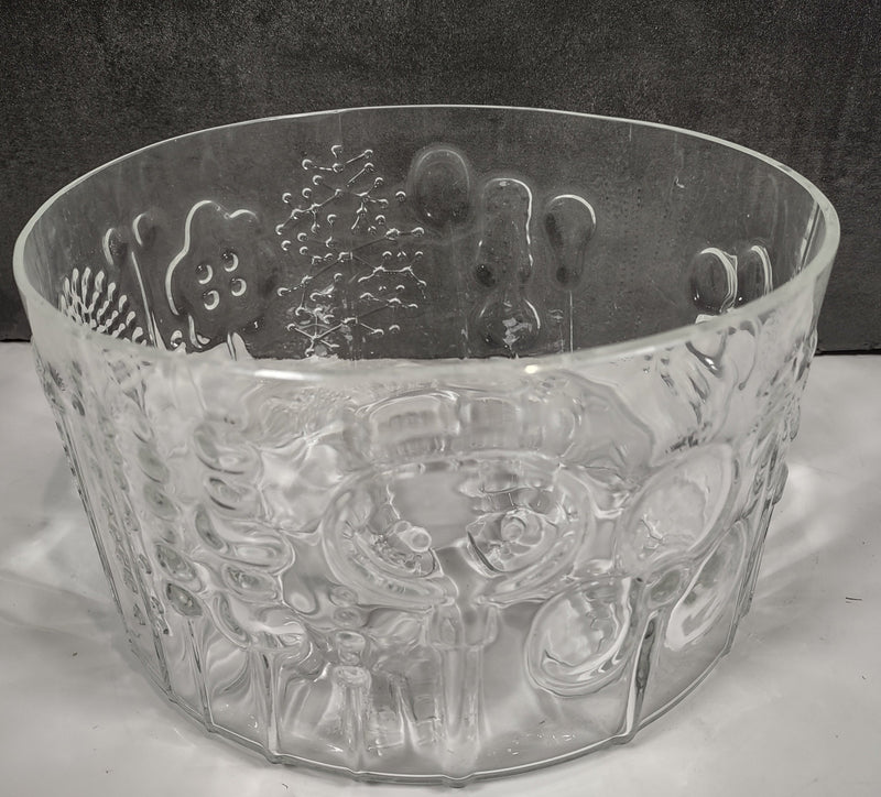 IITTALA FLORA 9.5" Bol en verre rond - Oiva Toikka Design - Finlande -