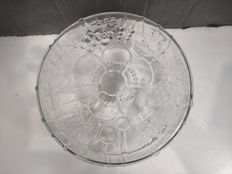 Vintage MCM KOSTA BODA Glass Platter APPLE TREE Ann Warff Design SWEDEN 70s.