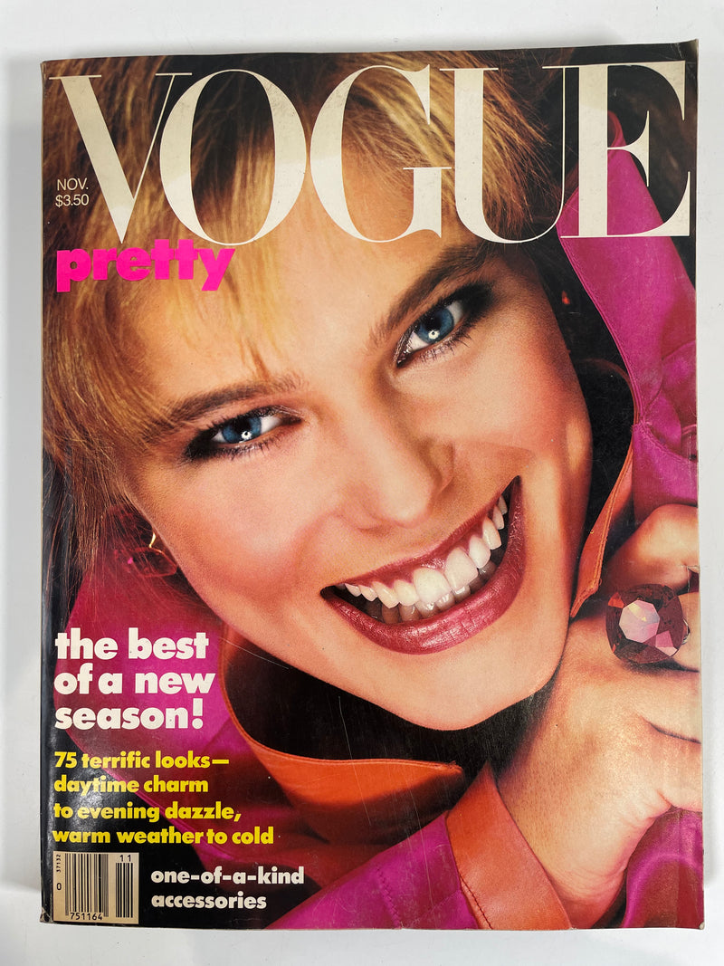 Vogue Mag November 1985 Renée Simonsen Gail Elliott Brooke Shields Alexa Singer