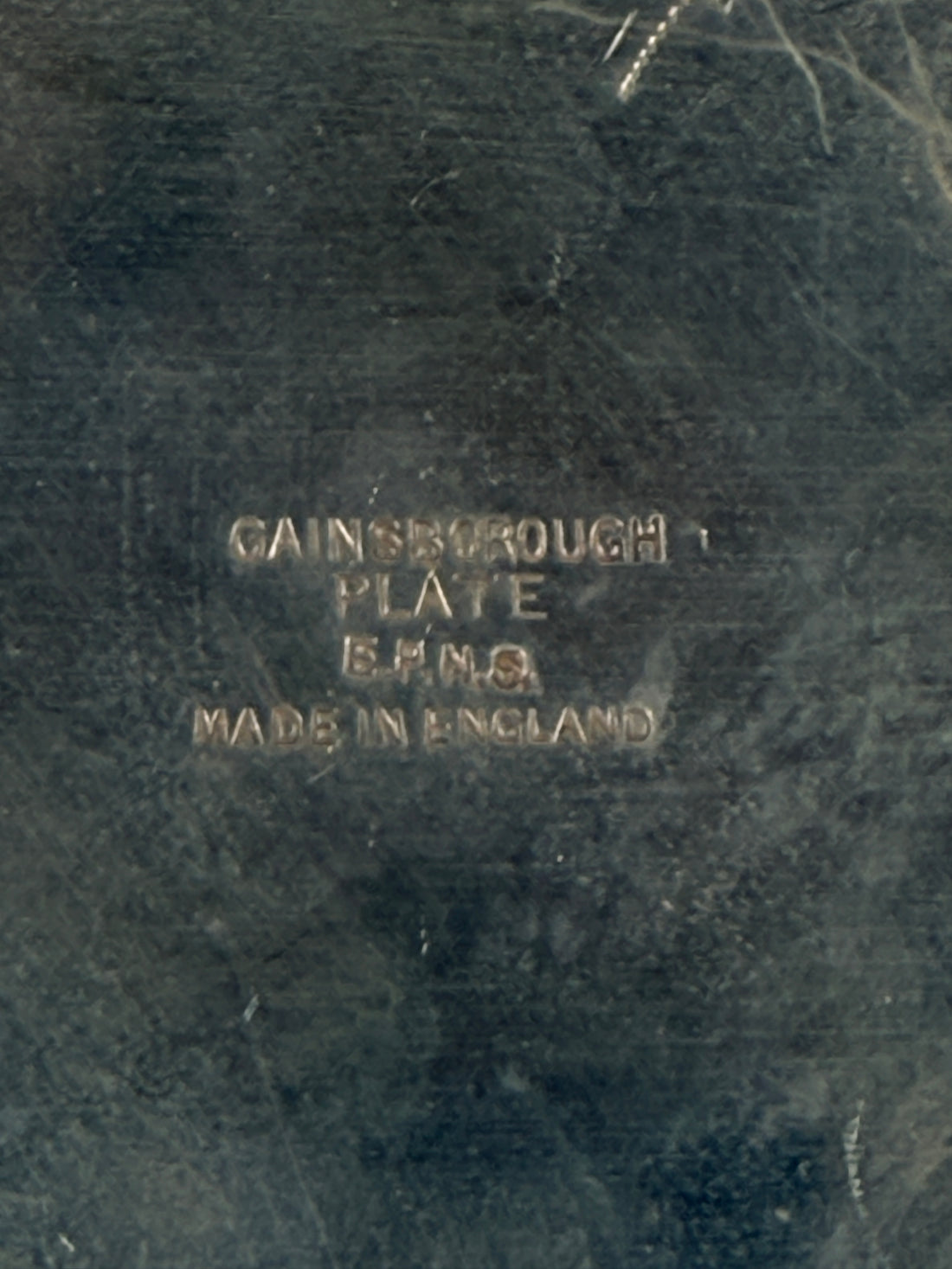 Pot à conserves anglais du milieu du XXe siècle en EPNS, doublure en verre cobalt, assiette Gainsborough.