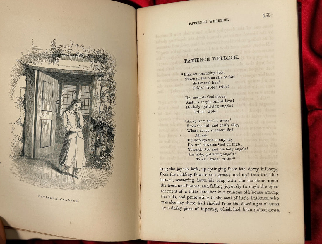Rare 1854 first Philadelphia edition of Mary Howitt’s Midsummer Flowers, illustrated in original gilt cloth and featuring an early Christina Rossetti poem.