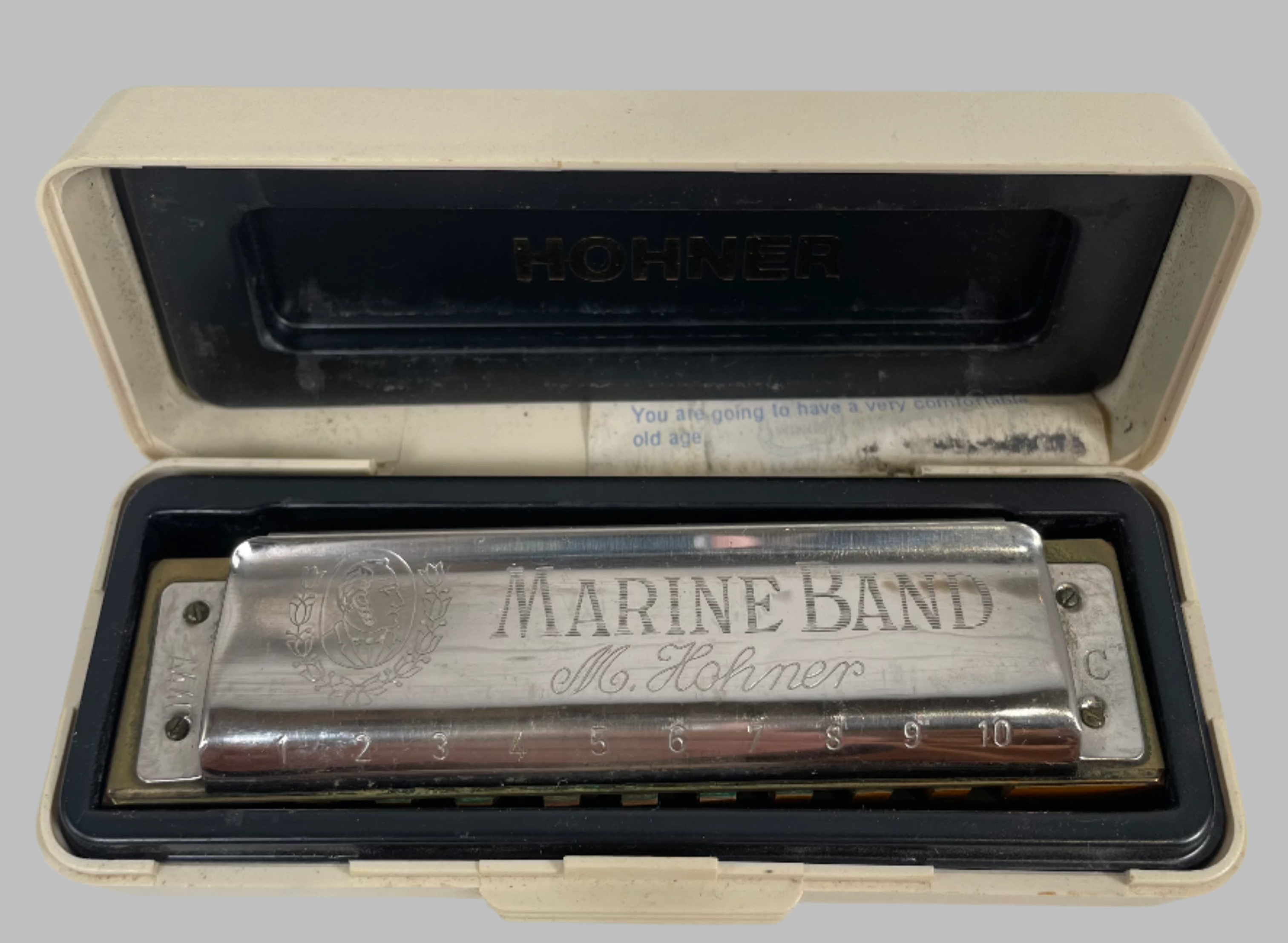 Vintage M.Hohner Marine Band Harmonica. Key of C