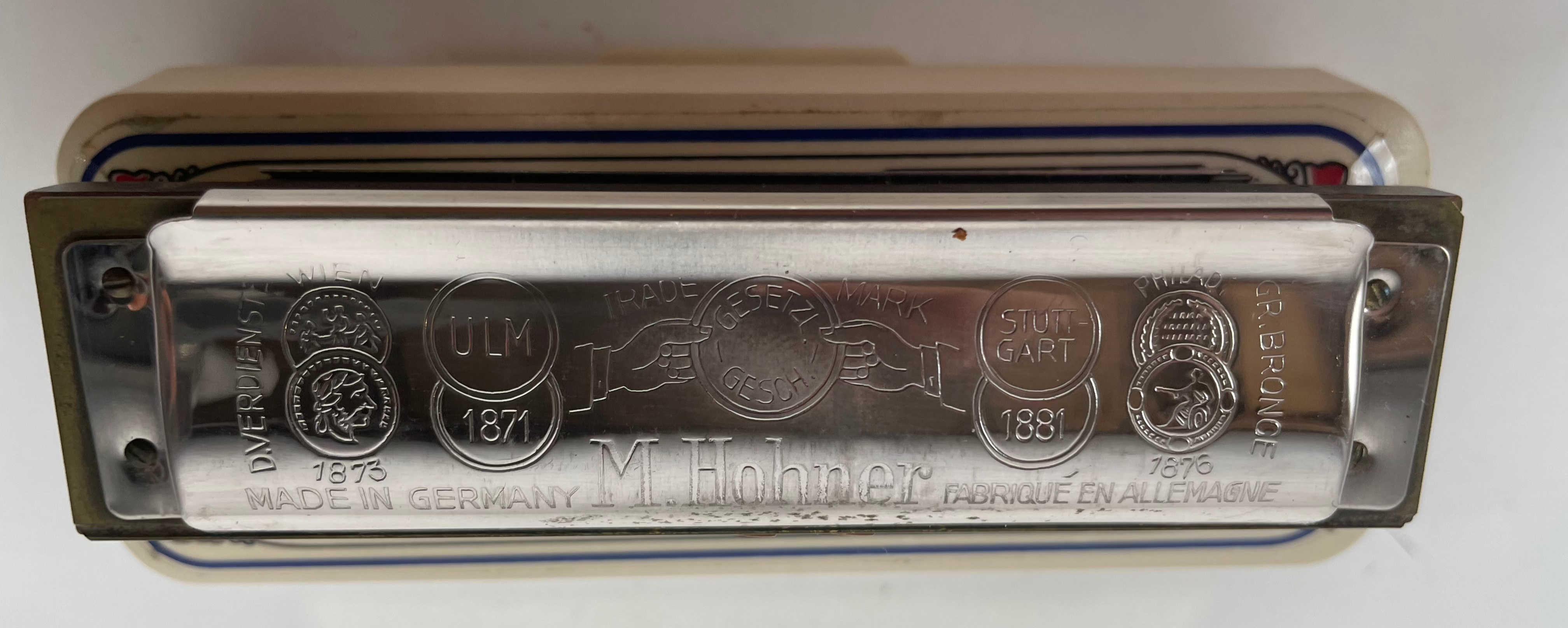 Vintage M.Hohner Marine Band Harmonica. Key of C