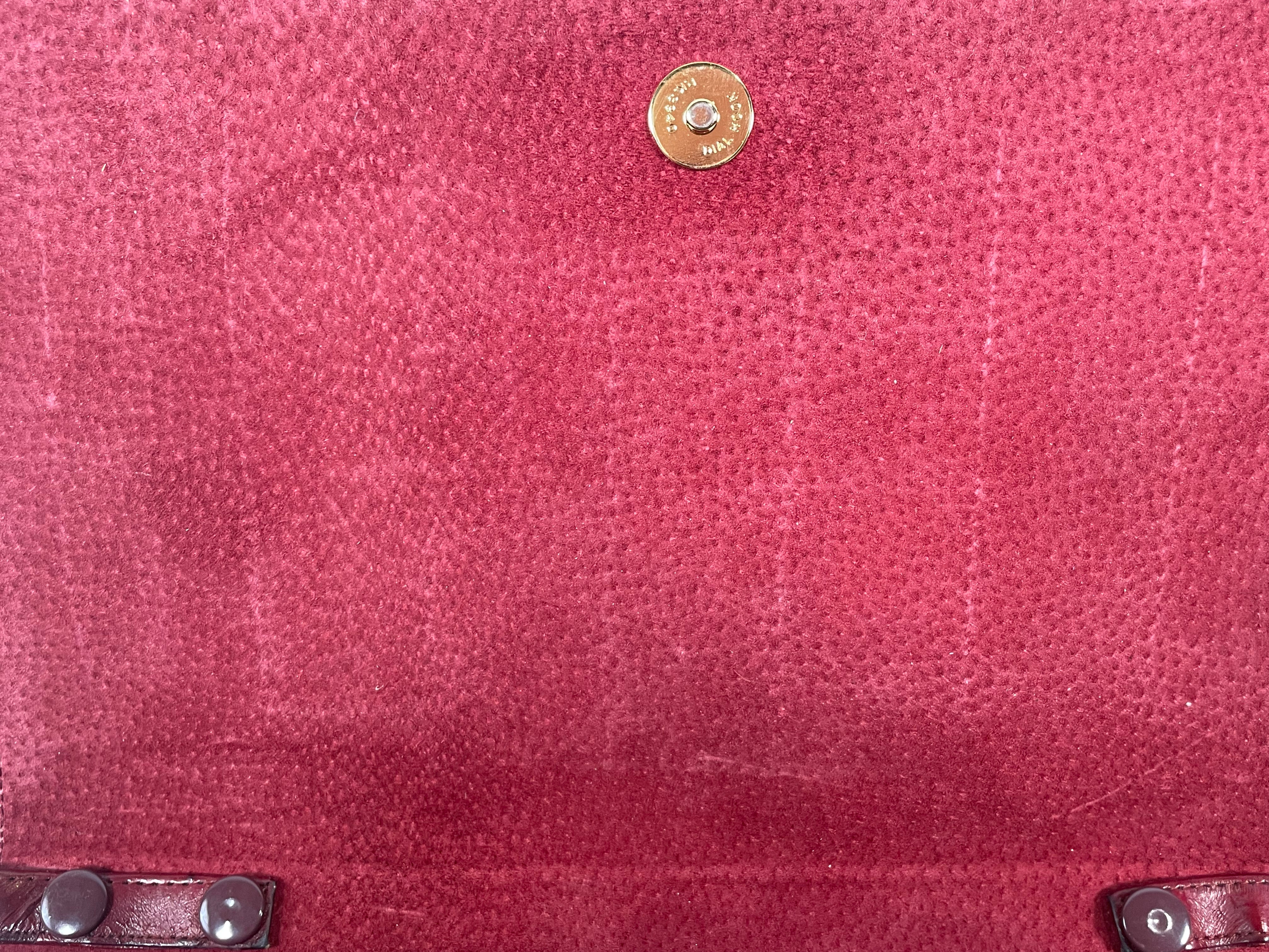 Burgundy Red Eel Skin Rectangular Shaped Shoulder Bag Clutch Purse