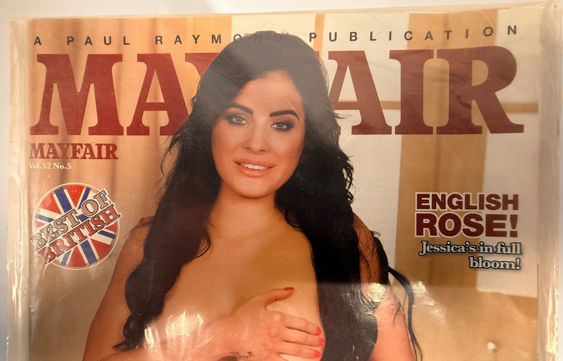 Factory-sealed Mayfair Magazine Vol. 52 No. 5 by Paul Raymond Publications. Unopened UK collectible adult magazine in original wrapping.