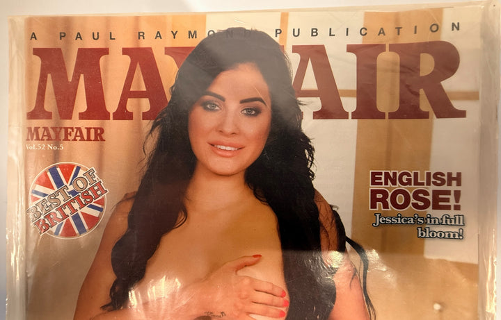 Factory-sealed Mayfair Magazine Vol. 52 No. 5 by Paul Raymond Publications. Unopened UK collectible adult magazine in original wrapping.