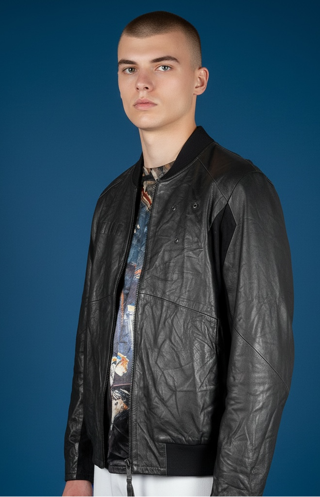 Musterbrand Star Wars TIE Pilot limited edition lamb leather jacket, size M, serialized #0033 with TIE Fighter artwork lining. Official licensed collectible.