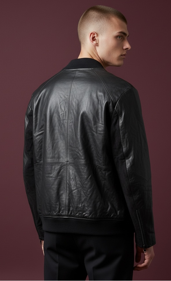 Musterbrand Star Wars TIE Pilot limited edition lamb leather jacket, size M, serialized #0033 with TIE Fighter artwork lining. Official licensed collectible.