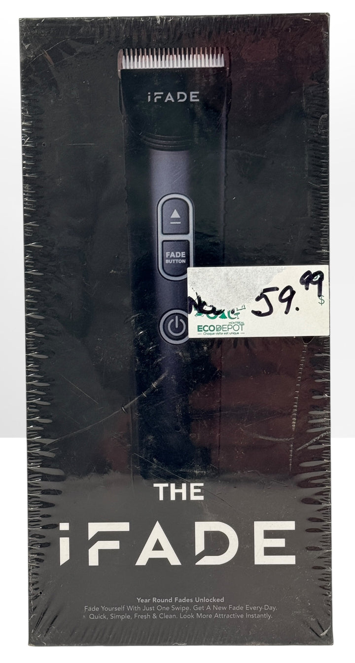 Sealed iFADE IFade-004 cordless hair clipper with fade button. New in box grooming tool at a strong value price. Ships quickly from Montreal Eco Depot.