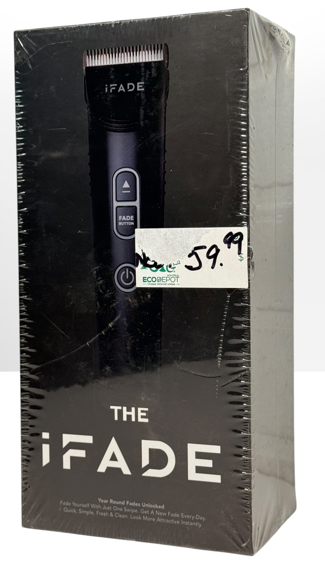 Sealed iFADE IFade-004 cordless hair clipper with fade button. New in box grooming tool at a strong value price. Ships quickly from Montreal Eco Depot.
