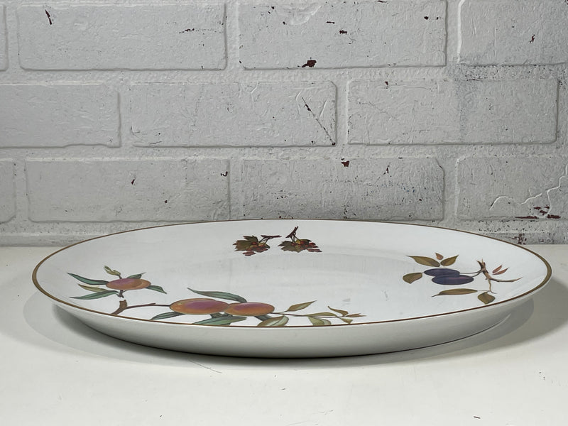 Royal Worcester Evesham Gold Oval Serving Platter 15 1/8" X 12 1/4" Fruits