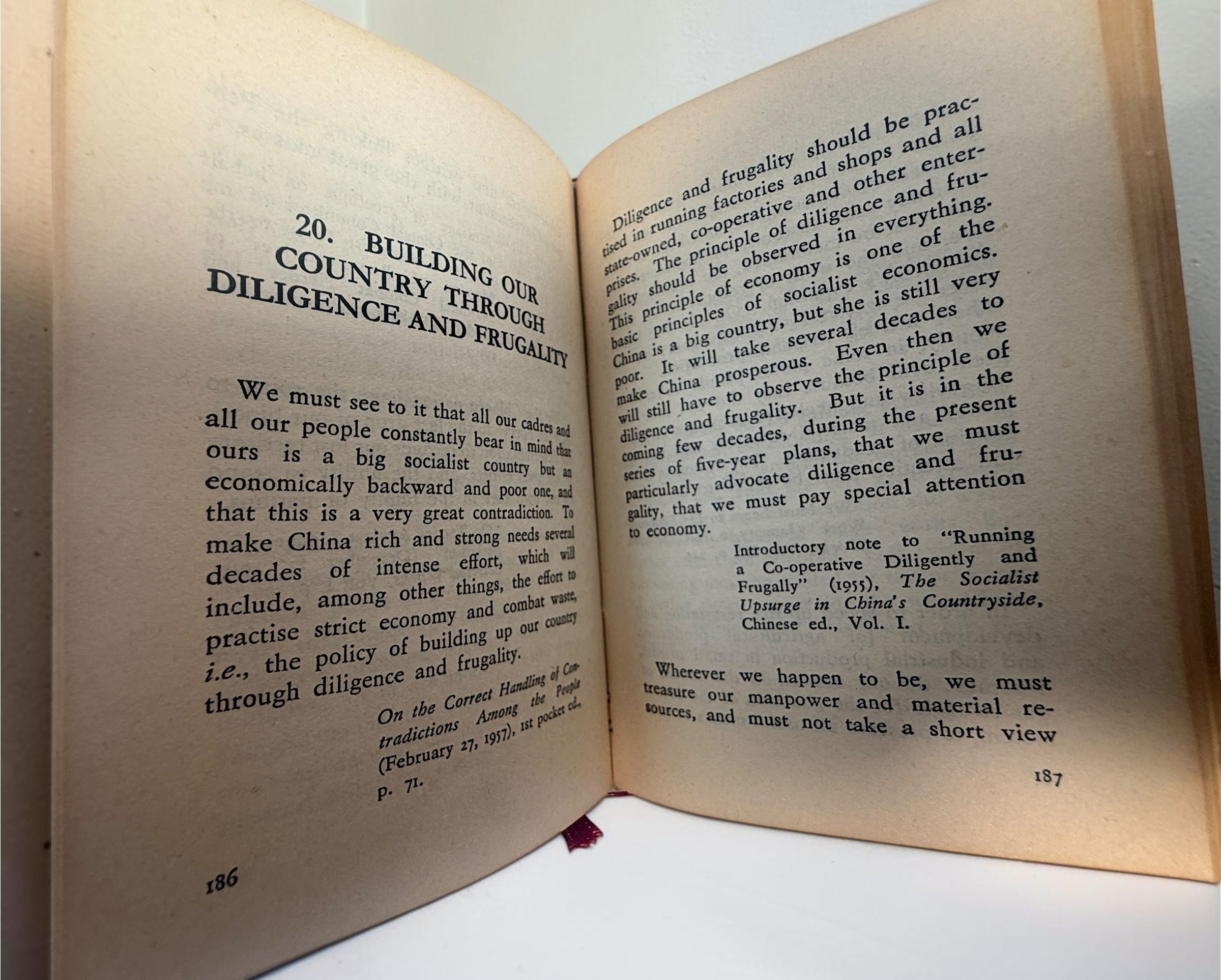 Original 1967 Second Edition Mao Little Red Book, Quotations from Chairman Mao Tse-Tung, Foreign Languages Press Peking, red vinyl cover.